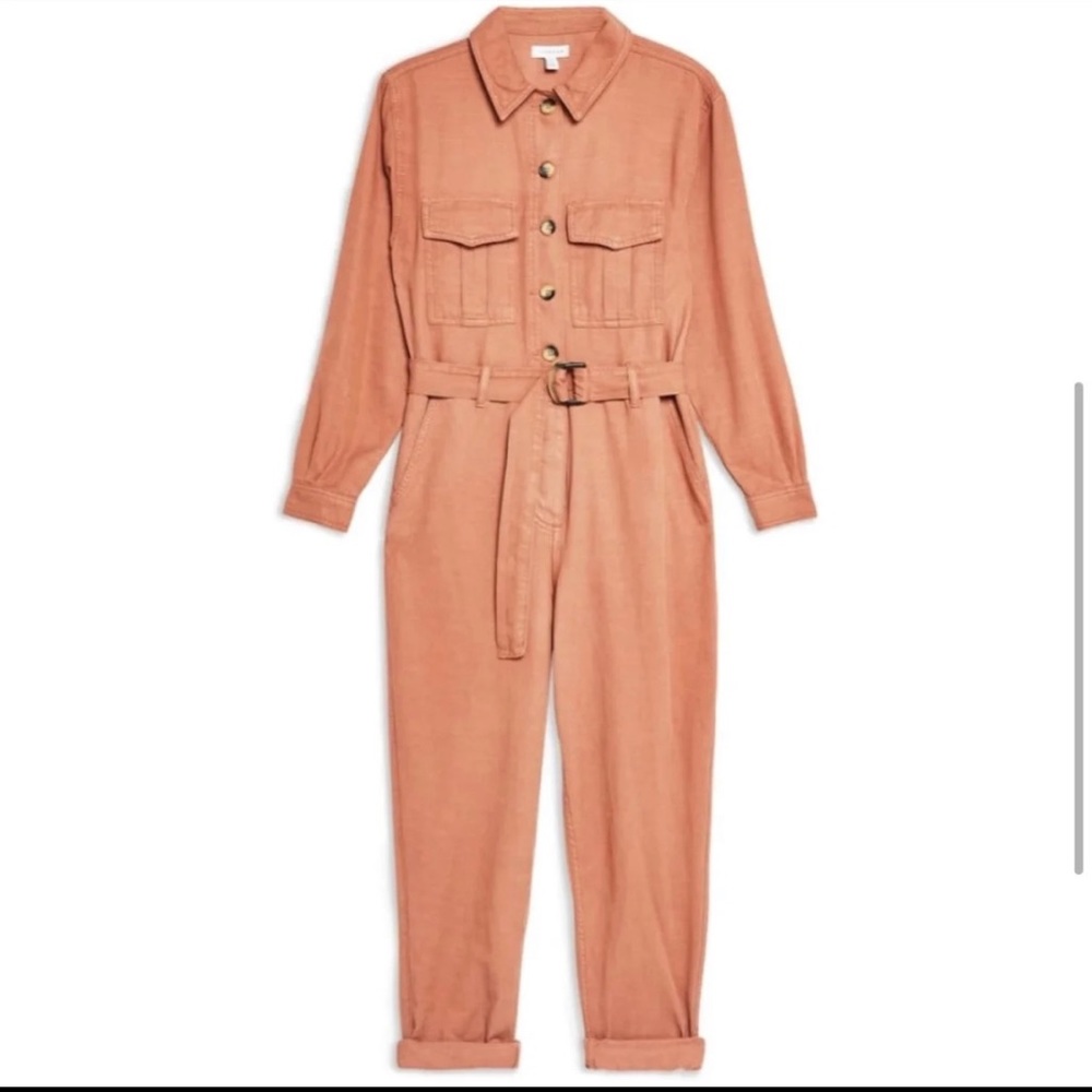 Topshop belted jumpsuit